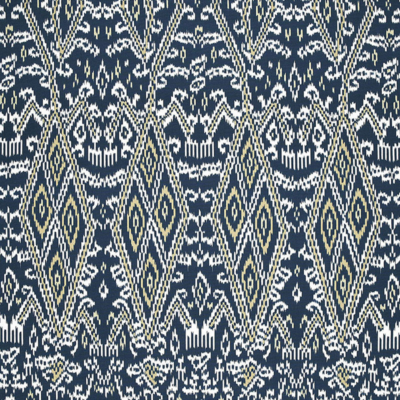Purchase 174752 Maya Ikat Print Indigo by Schumacher Fabric