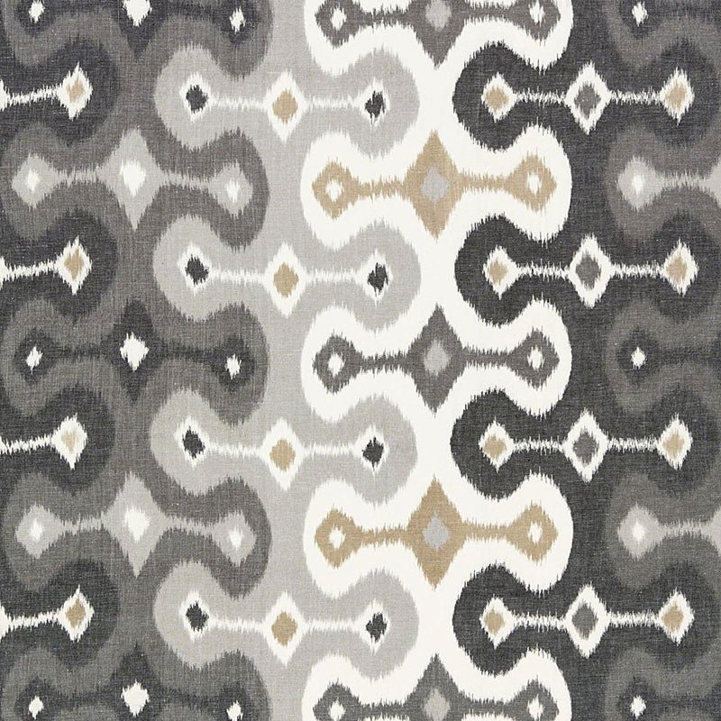 Save 174833 Darya Ikat Stone by Schumacher Fabric