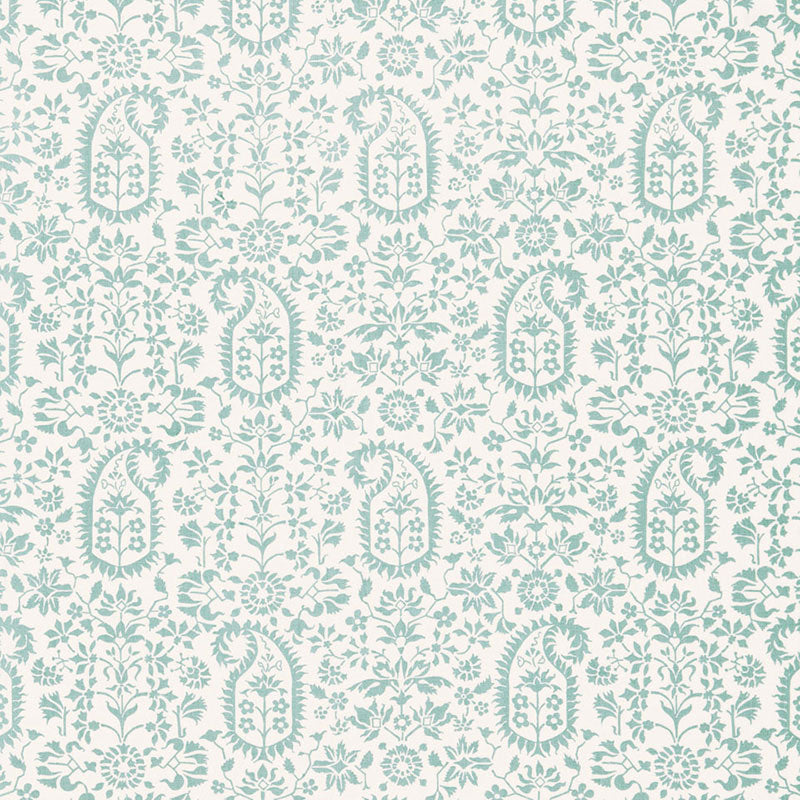 Select 174862 Kalika Paisley Print Aquamarine by Schumacher Fabric