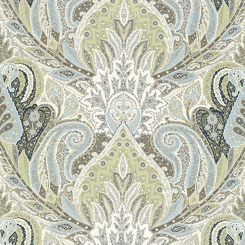 Order 174882 Cambay Paisley Print Oyster by Schumacher Fabric