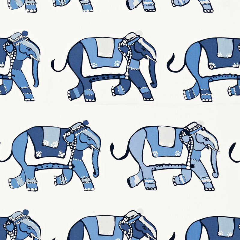 Looking 174892 Parade Blueberry / Ocean by Schumacher Fabric