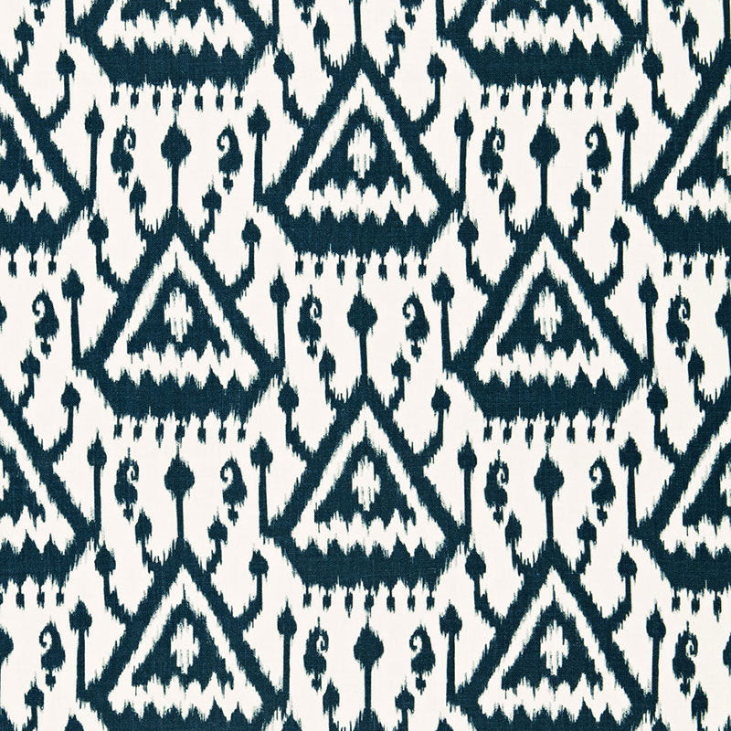 Purchase 175022 Vientiane Ikat Indigo by Schumacher Fabric