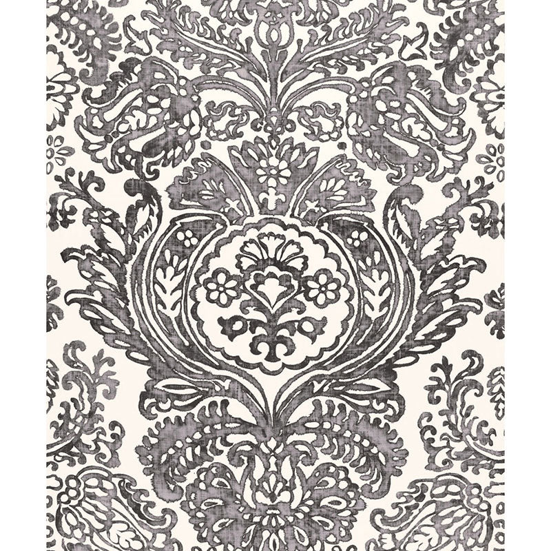 Buy 175091 Tremezzo Damask Graphite by Schumacher Fabric