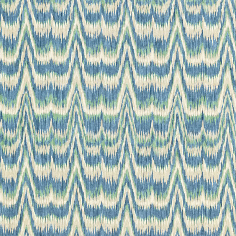 Shop 175120 Kamalia Ikat Print Aegean by Schumacher Fabric