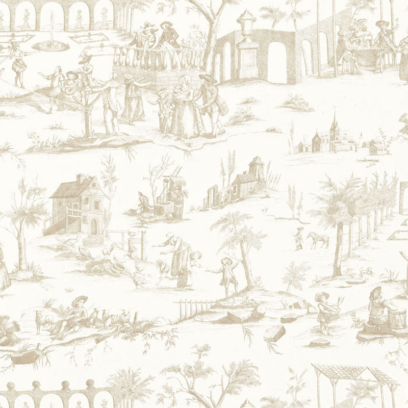 Buy 175172 Siena Toile Greige by Schumacher Fabric