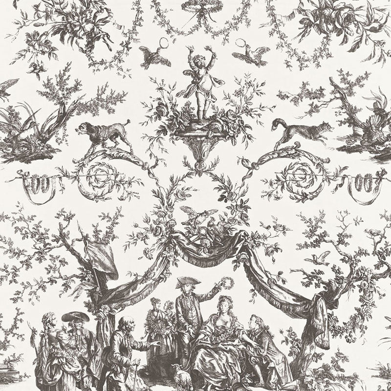 Buy 175273 Le Couronnement De La Rosiere Grisaille by Schumacher Fabric