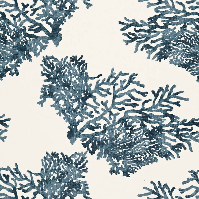 Looking 175361 Great Barrier Reef Indigo by Schumacher Fabric