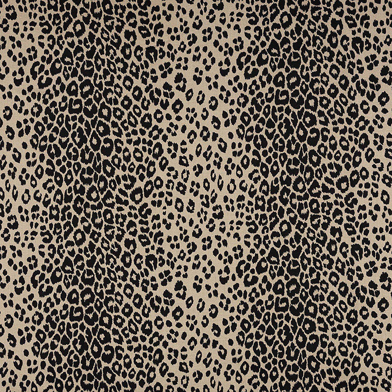 Looking 175725 Iconic Leopard Ebony/Natural by Schumacher Fabric