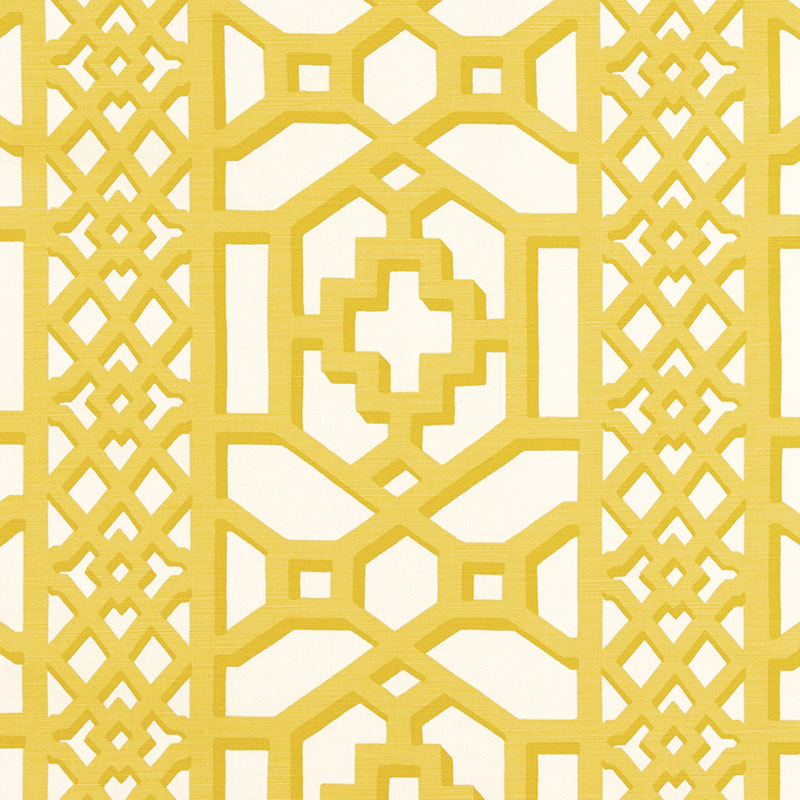 Find 175740 Zanzibar Trellis Matte Canary by Schumacher Fabric