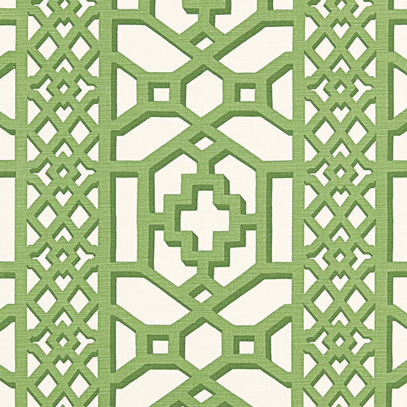 Buy 175741 Zanzibar Trellis Matte Jade by Schumacher Fabric