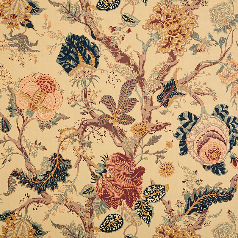 Looking 175780 Indian Arbre Tea by Schumacher Fabric