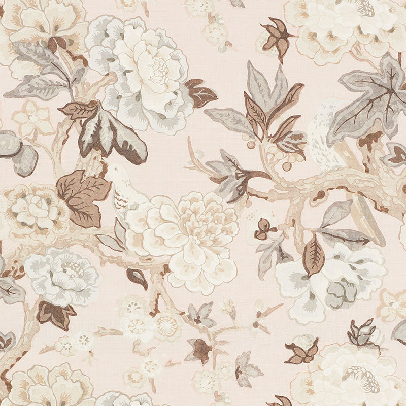 Looking 175874 Bermuda Blossoms Blush by Schumacher Fabric