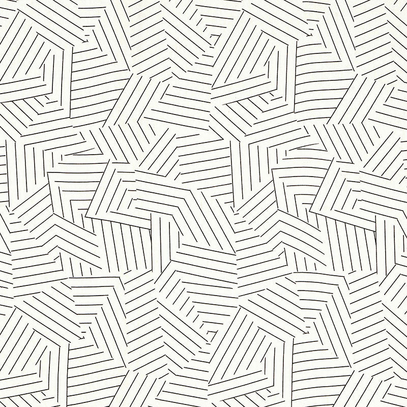 Find 176050 Deconstructed Stripe Black by Schumacher Fabric