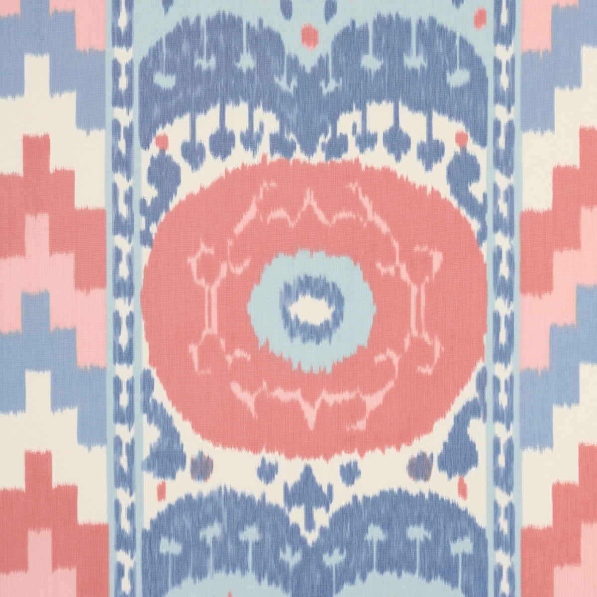 Purchase 176065 | Samarkand Ikat Ii, Chambray & Coral - Schumacher Fabric