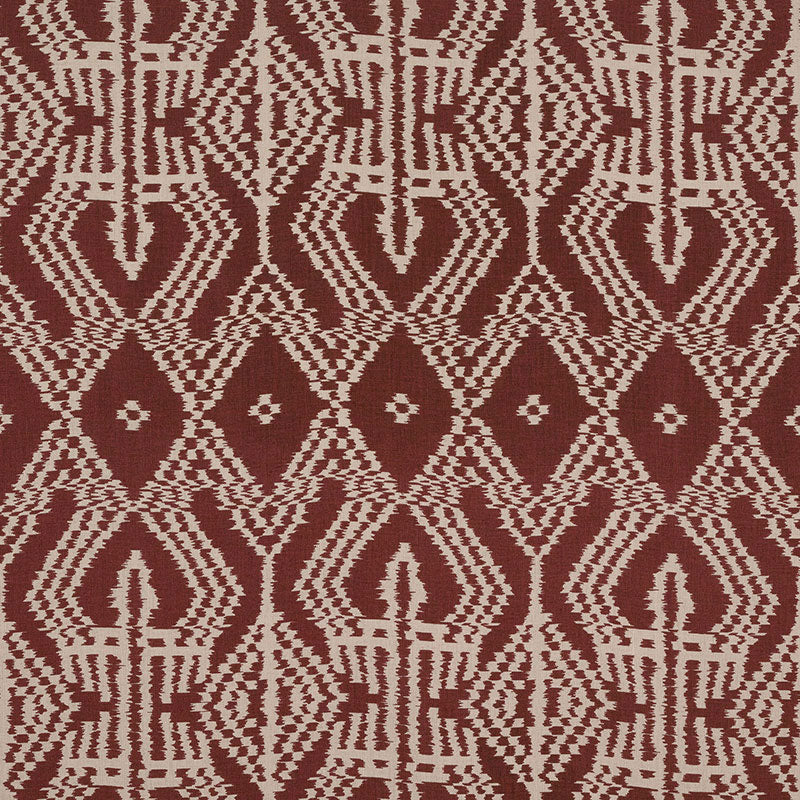 Save 176092 Asaka Ikat Raisin by Schumacher Fabric