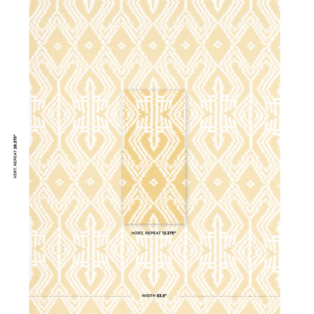 Purchase 176098 | Asaka Ikat, Buttercup - Schumacher Fabric
