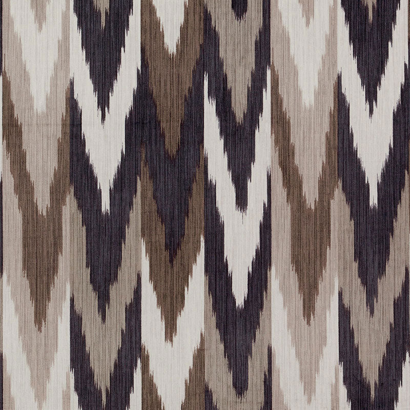 Shop 176101 Kashgar Ikat Carbon Teak by Schumacher Fabric