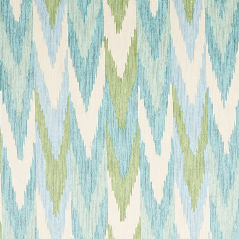 Search 176103 Kashgar Velvet Ikat Mineral and Leaf by Schumacher Fabric