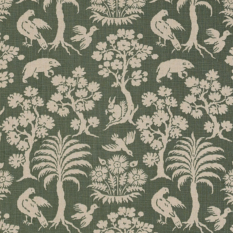 Buy 176173 Woodland Silhouette Moss by Schumacher Fabric