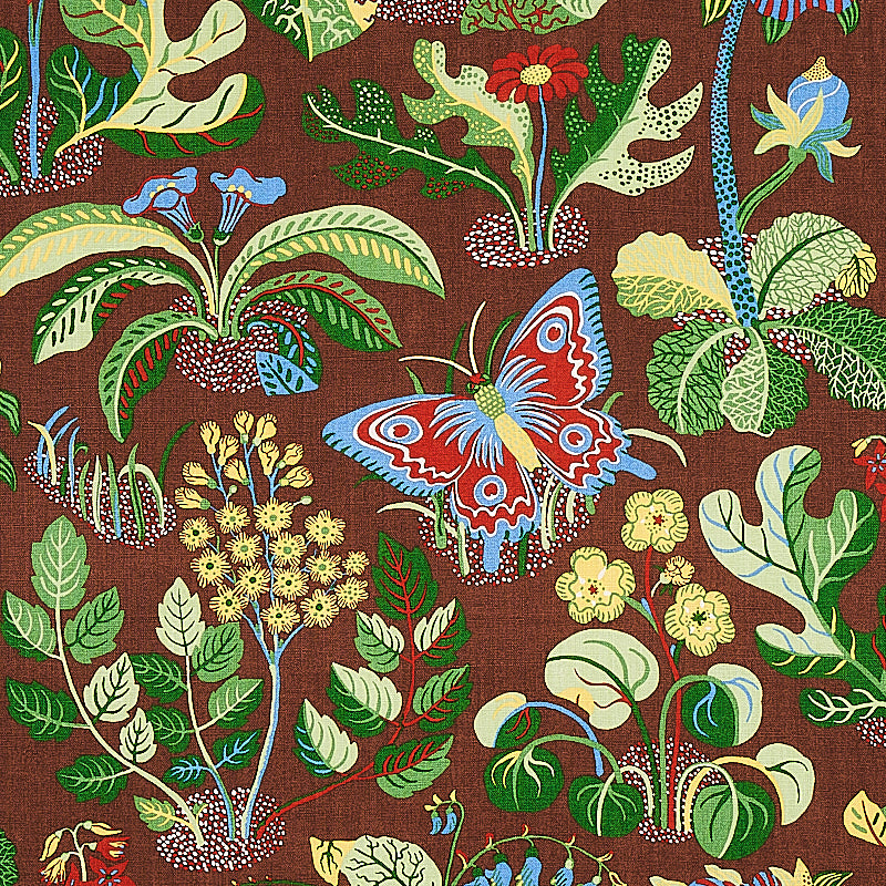 Buy 176186 Exotic Butterfly Brown by Schumacher Fabric