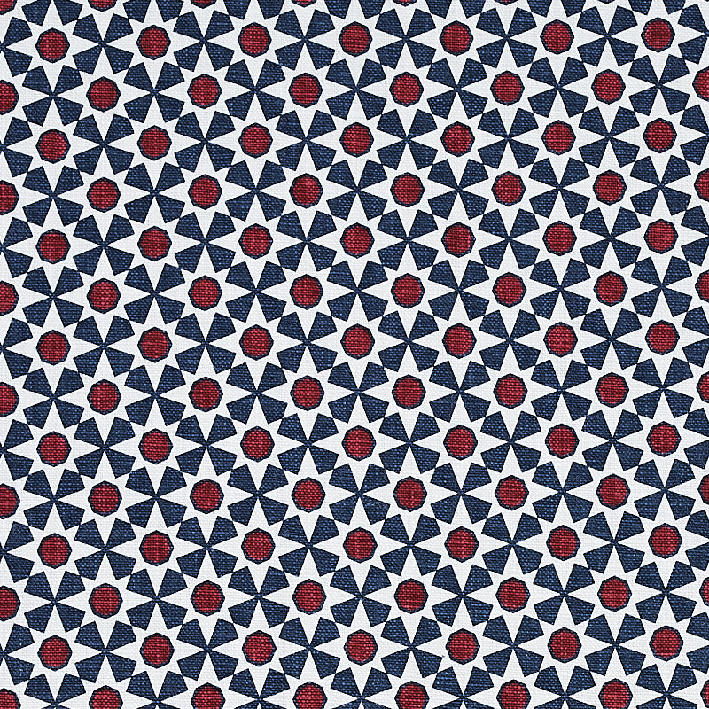 Search 176423 Serendipity Navy Red by Schumacher Fabric