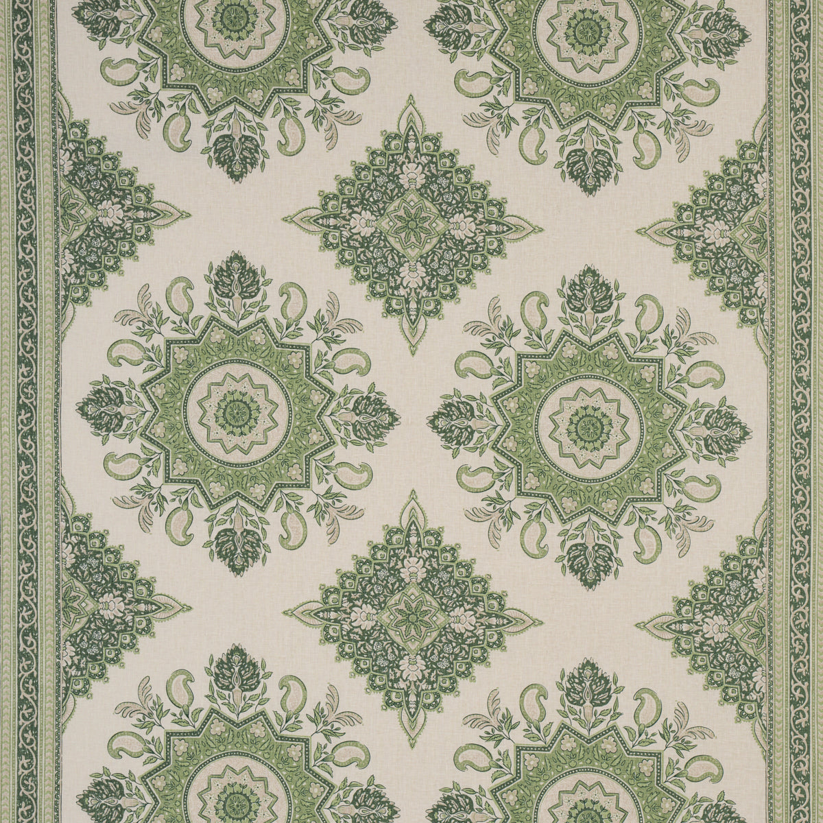 Purchase 176485 Montecito Medallion, Leaf Green by Schumacher Fabric