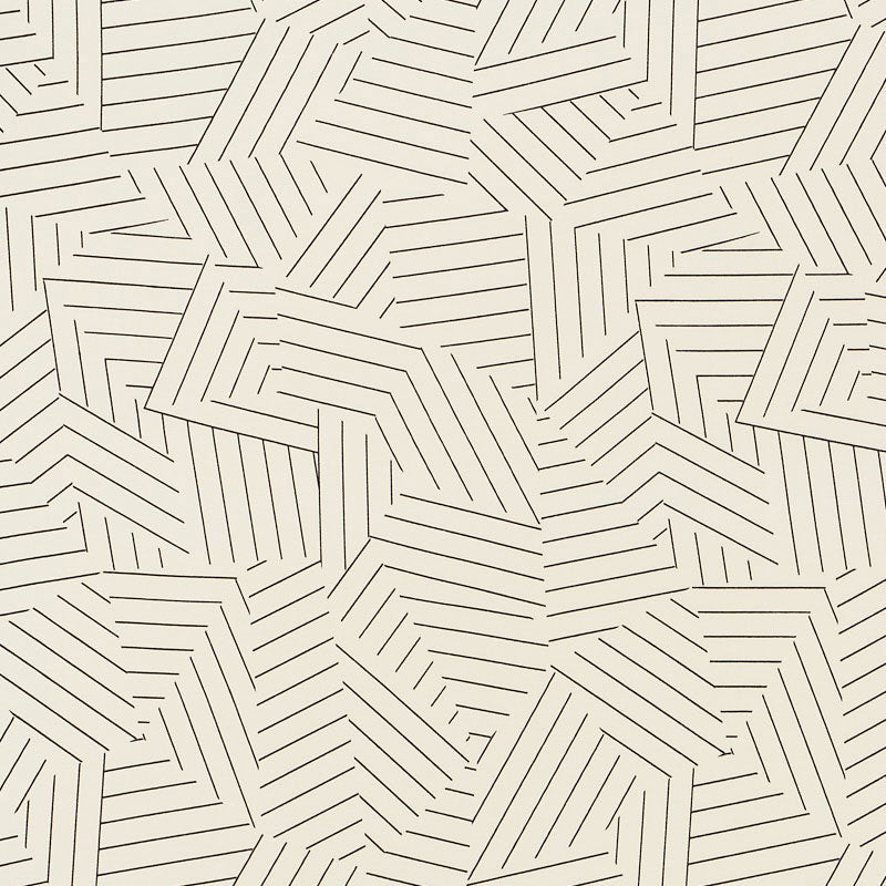 Purchase 176700 Deconstructed Stripe Ii Black by Schumacher Fabric