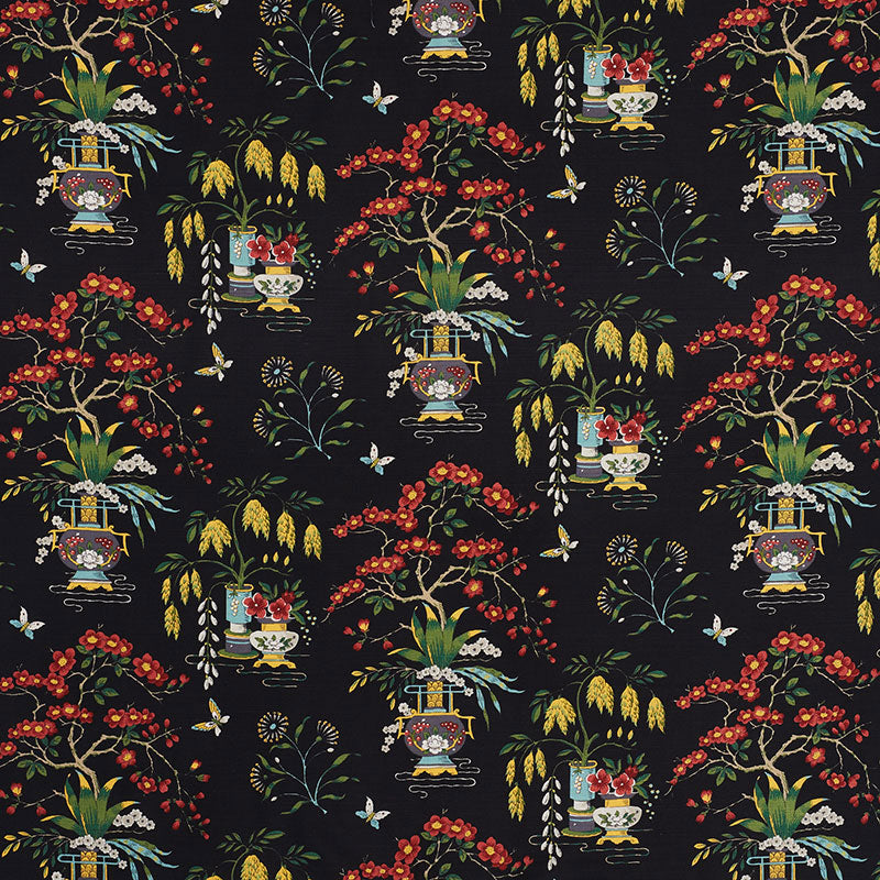 Order 176730 Ming Vase Black by Schumacher Fabric