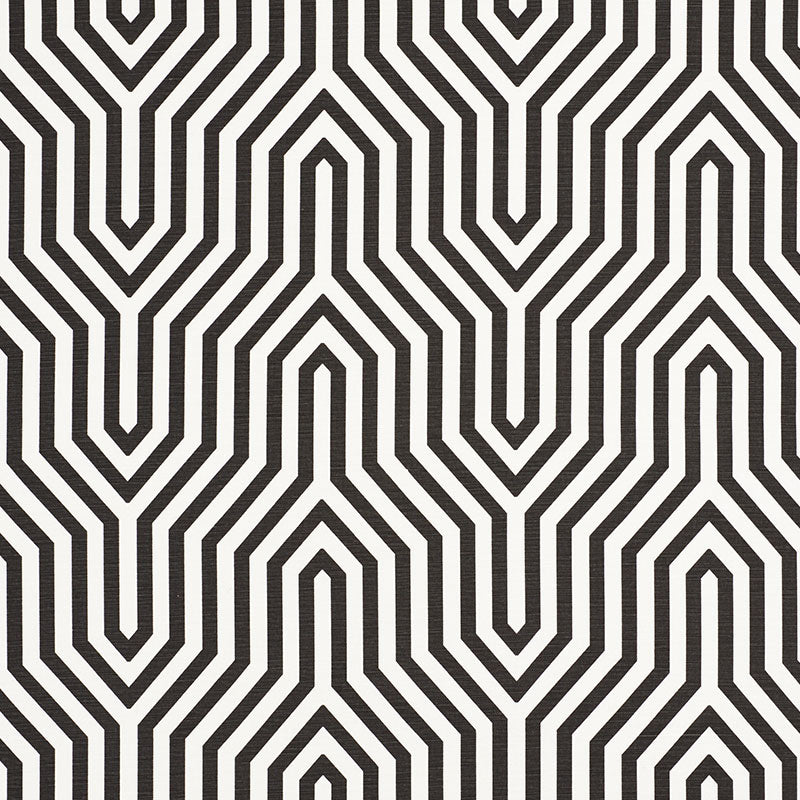 Shop 177273 Vanderbilt Print Noir by Schumacher Fabric