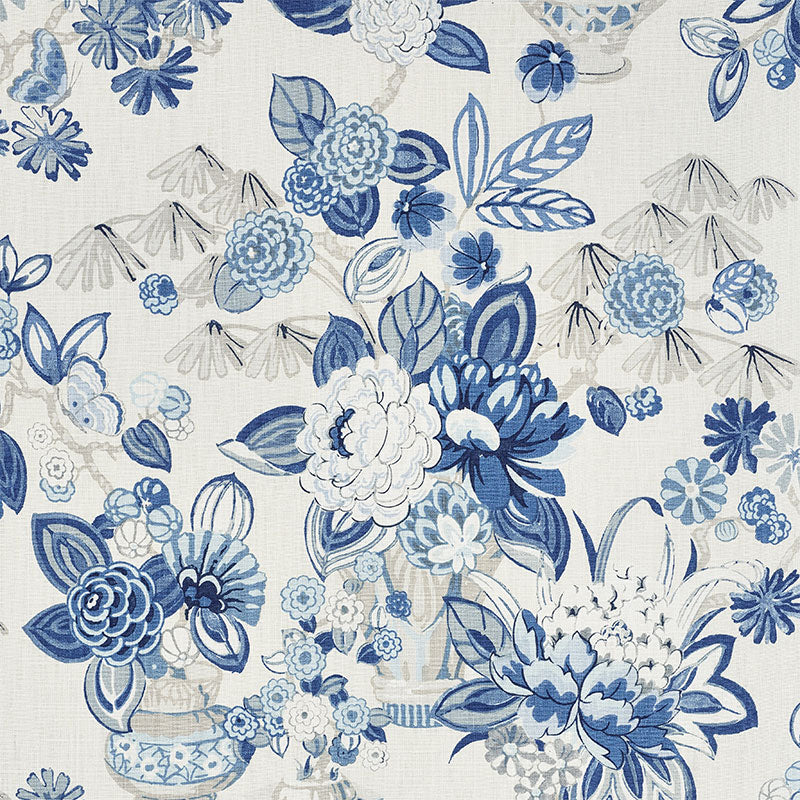 Save 177291 Bouquet Chinois Porcelain by Schumacher Fabric