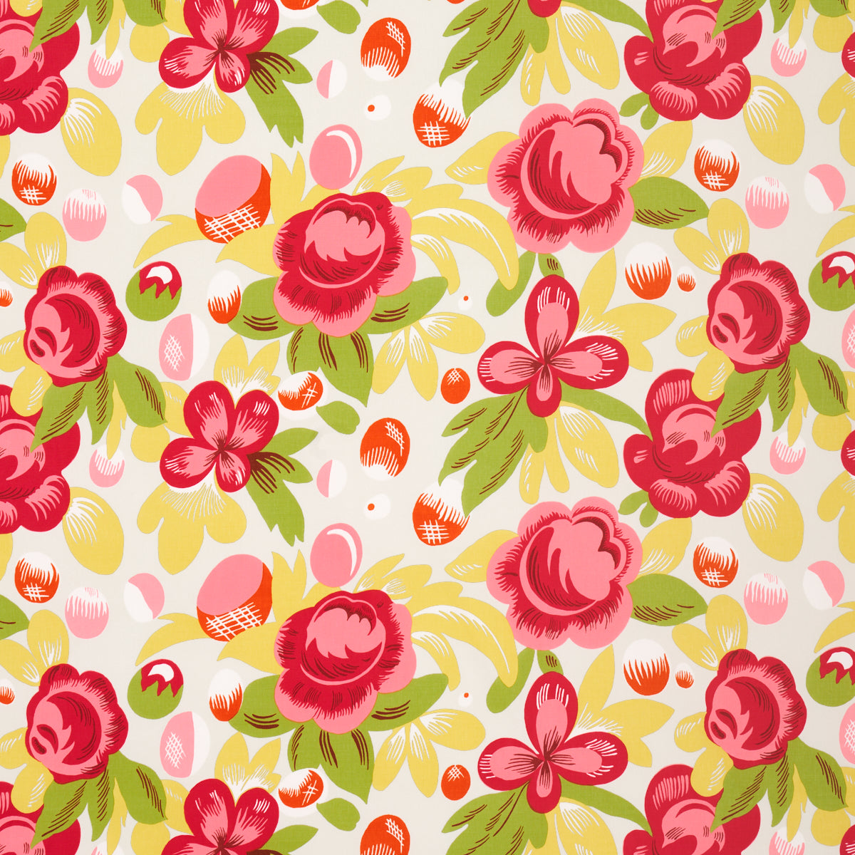 View 177531 Juin Poppy & Yellow by Schumacher Fabric