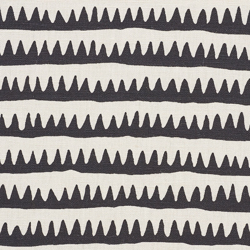 Acquire 177971 Corfu Stripe Black by Schumacher Fabric
