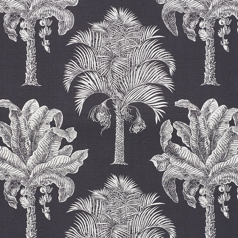 View 178003 Grand Palms Carbon by Schumacher Fabric