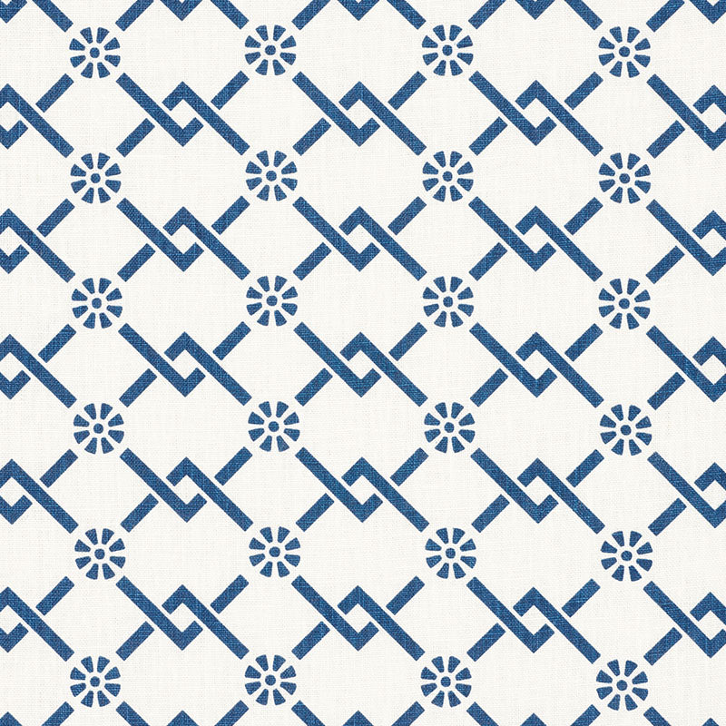 View 178310 Fretwork Flower Pacific by Schumacher Fabric