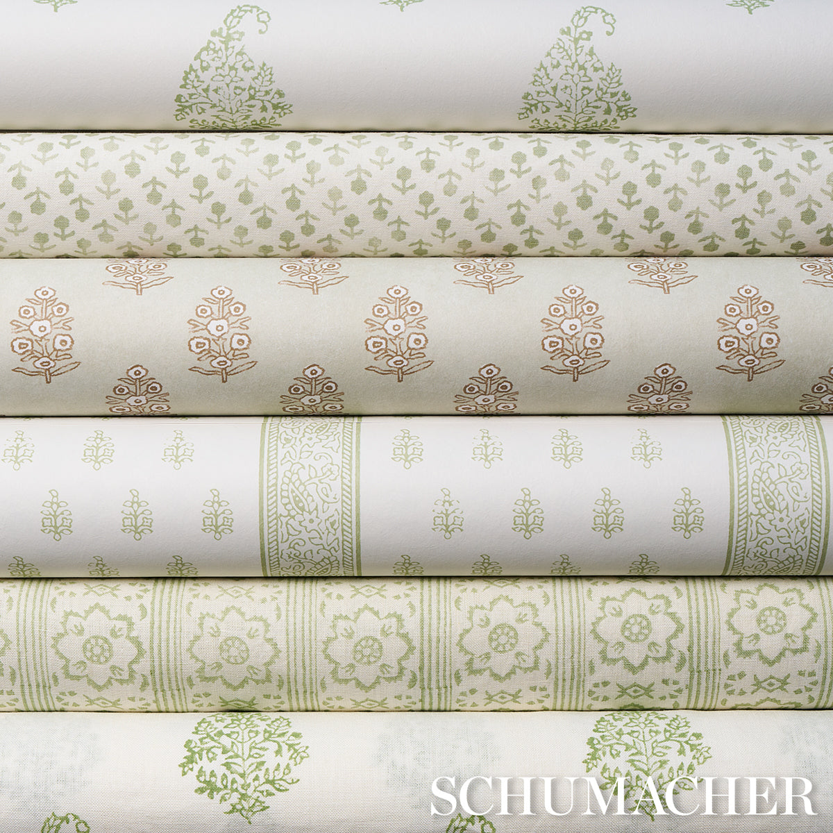 Purchase 179354 | Beatriz Handprint, Sage - Schumacher Fabric