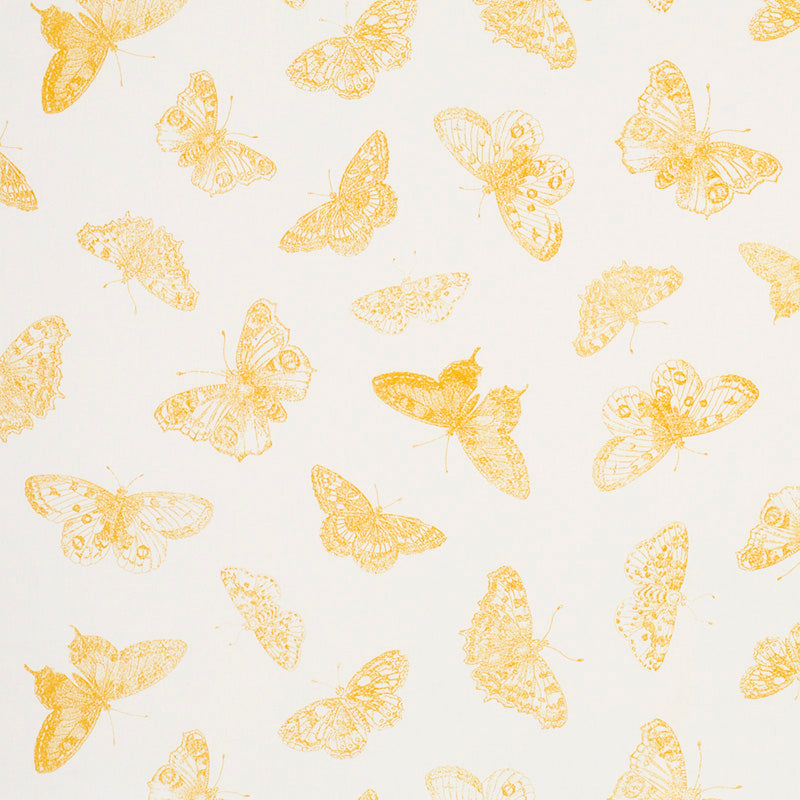 Select 179431 Burnell Butterfly Yellow by Schumacher Fabric