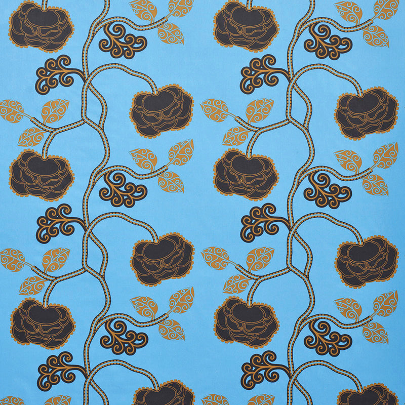 Shop 179542 Queen Fruit Chintz Lapis by Schumacher Fabric