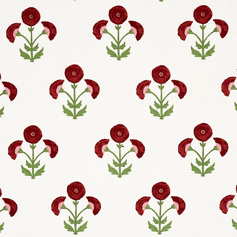 Shop 179670 Saranda Flower Cardinal by Schumacher Fabric