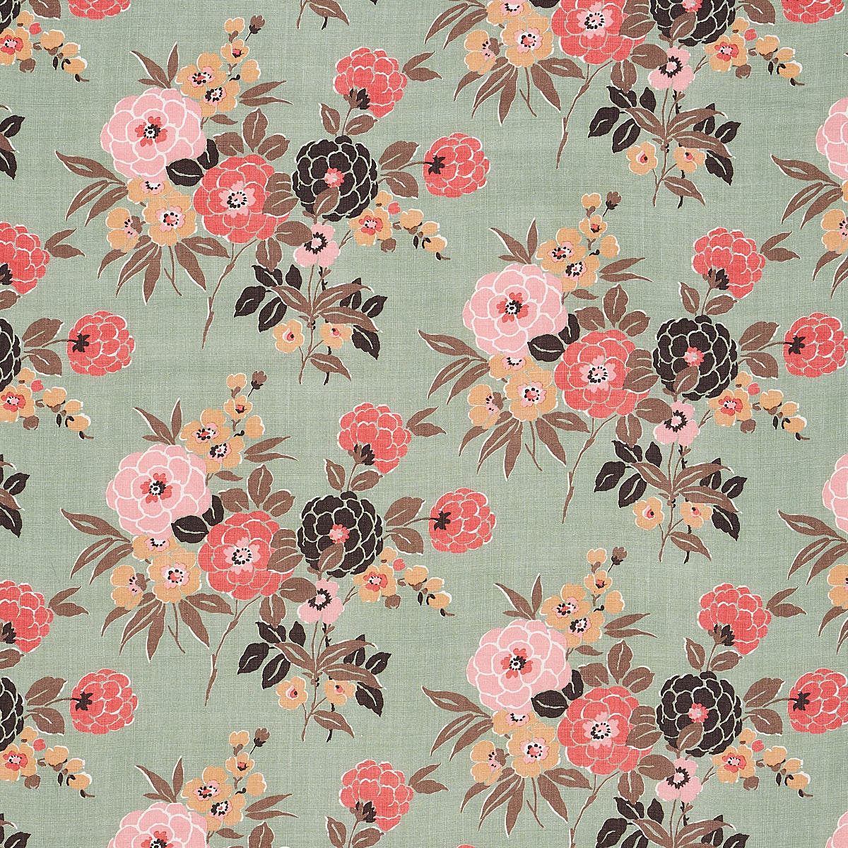 Acquire 180023 Valentina Floral Green by Schumacher Fabric