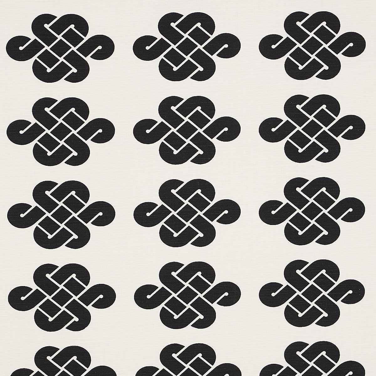 Shop 180030 Penelope Knot Black by Schumacher Fabric
