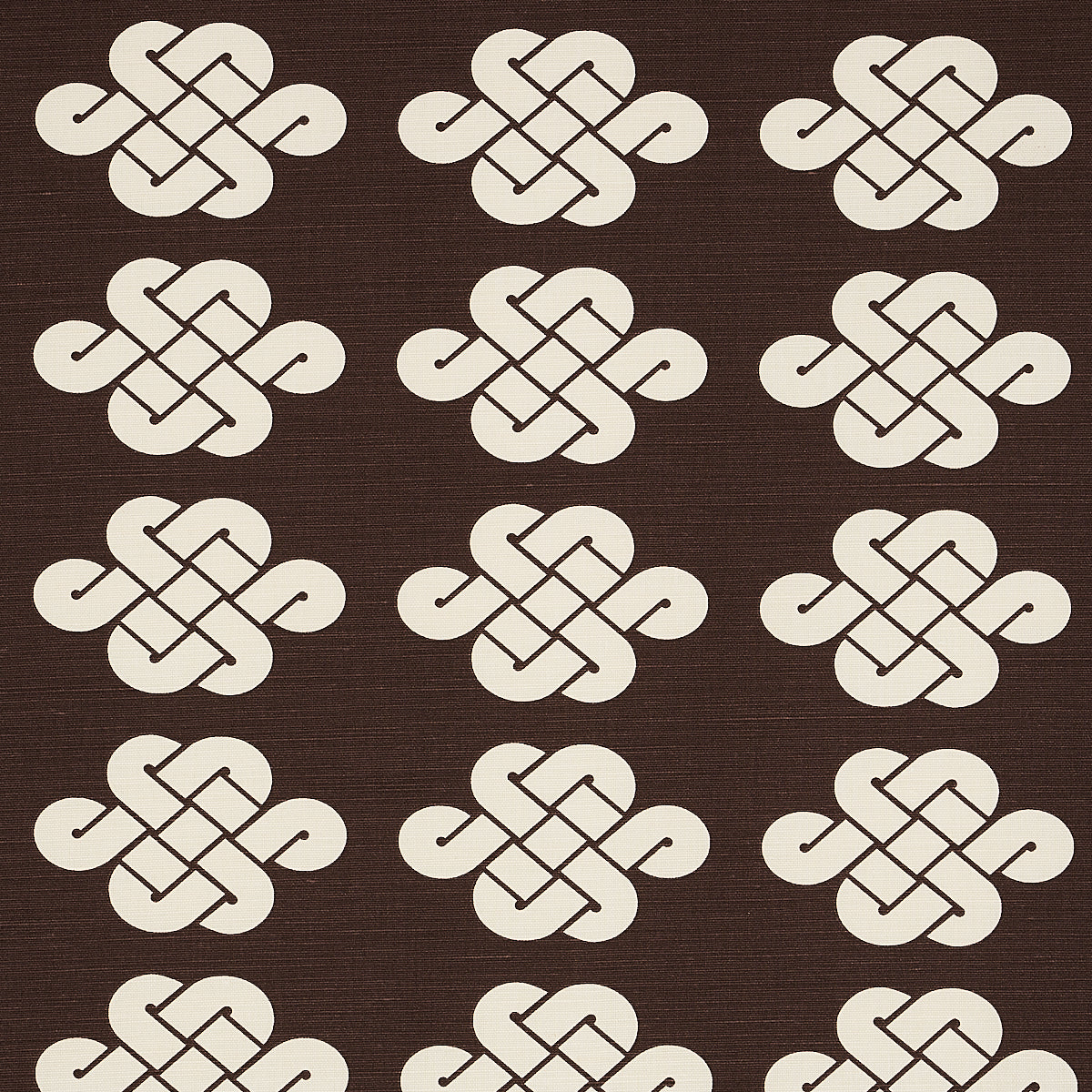 Looking 180032 Penelope Knot Brown by Schumacher Fabric