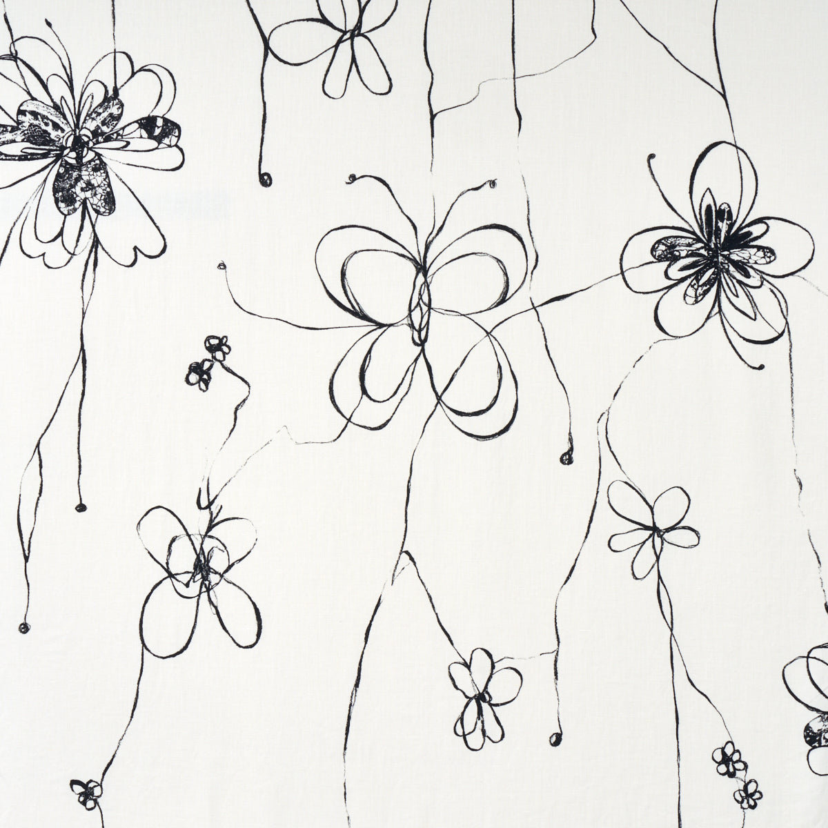 Purchase 180520 Come Back As A Flower, Soft Black by Schumacher Fabric