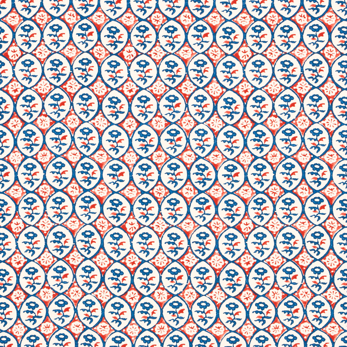 Purchase 180600 Josiane Floral, Rouge & Navy by Schumacher Fabric