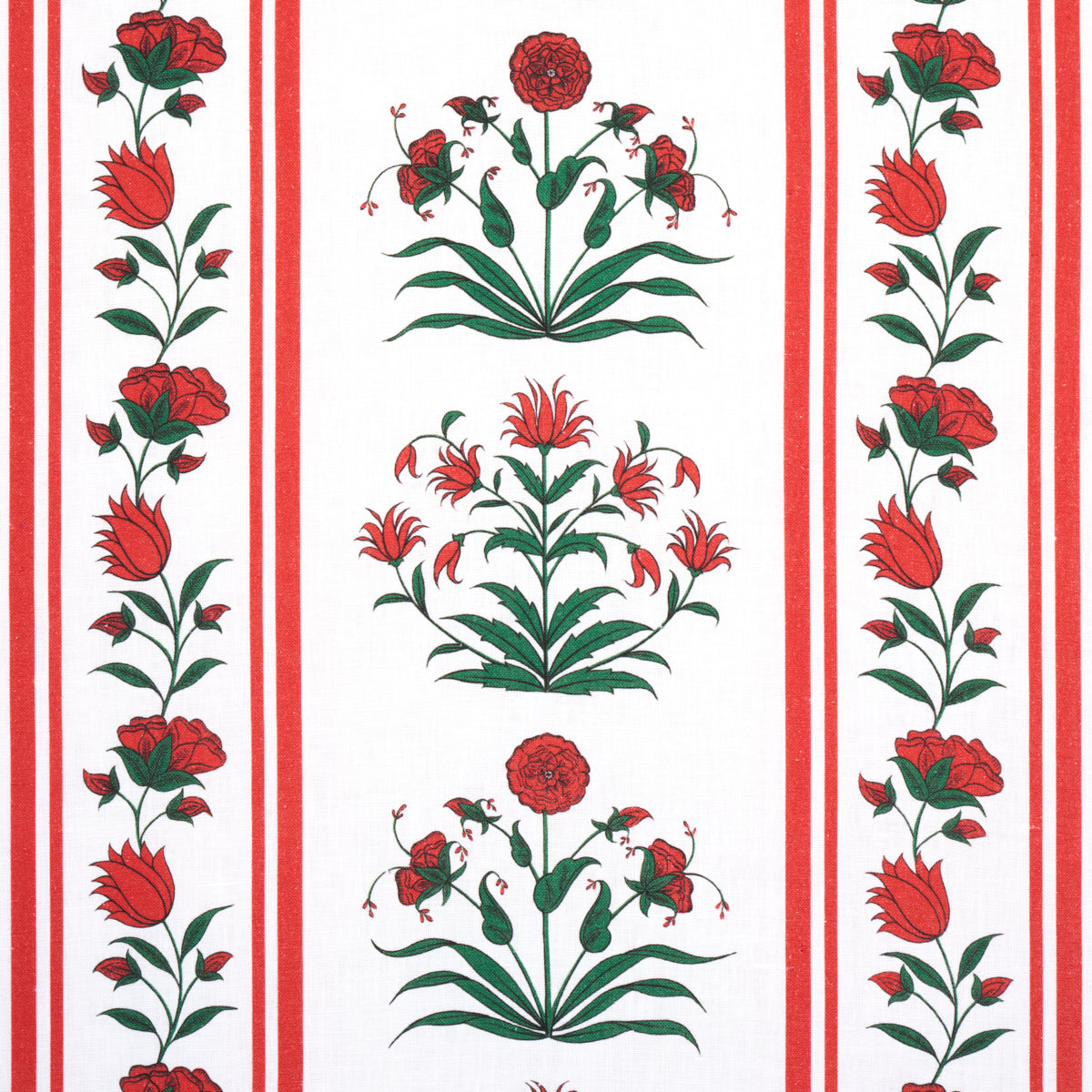 Purchase 180671 Royal Poppy Stripe, Red by Schumacher Fabric