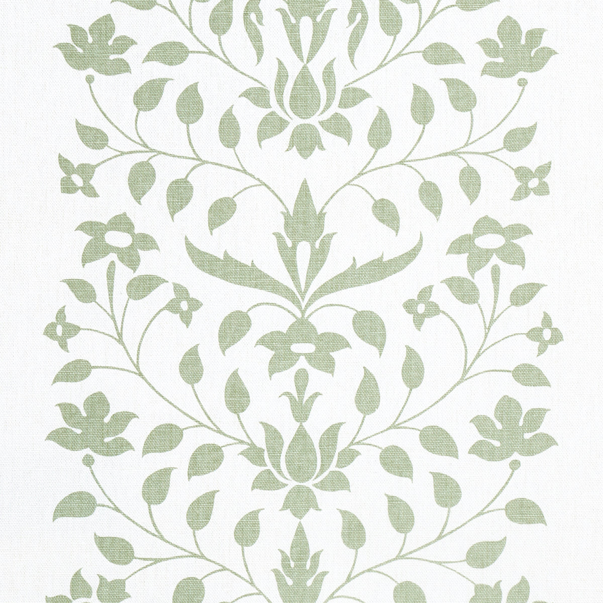 Purchase 180680 Jaipur Mughal Flower, Green by Schumacher Fabric