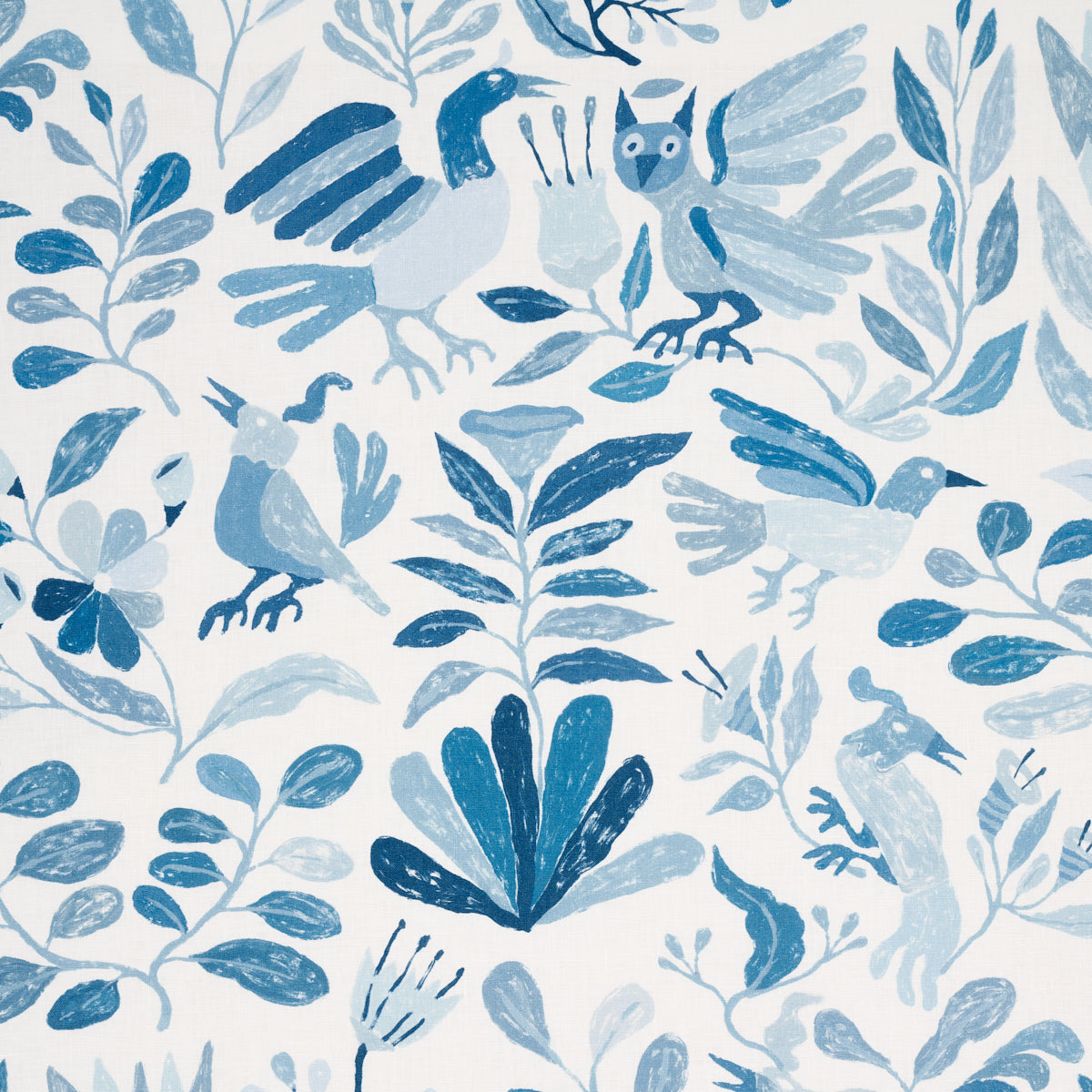Purchase 180851 | Azulejos, Blue Birds - Schumacher Fabric