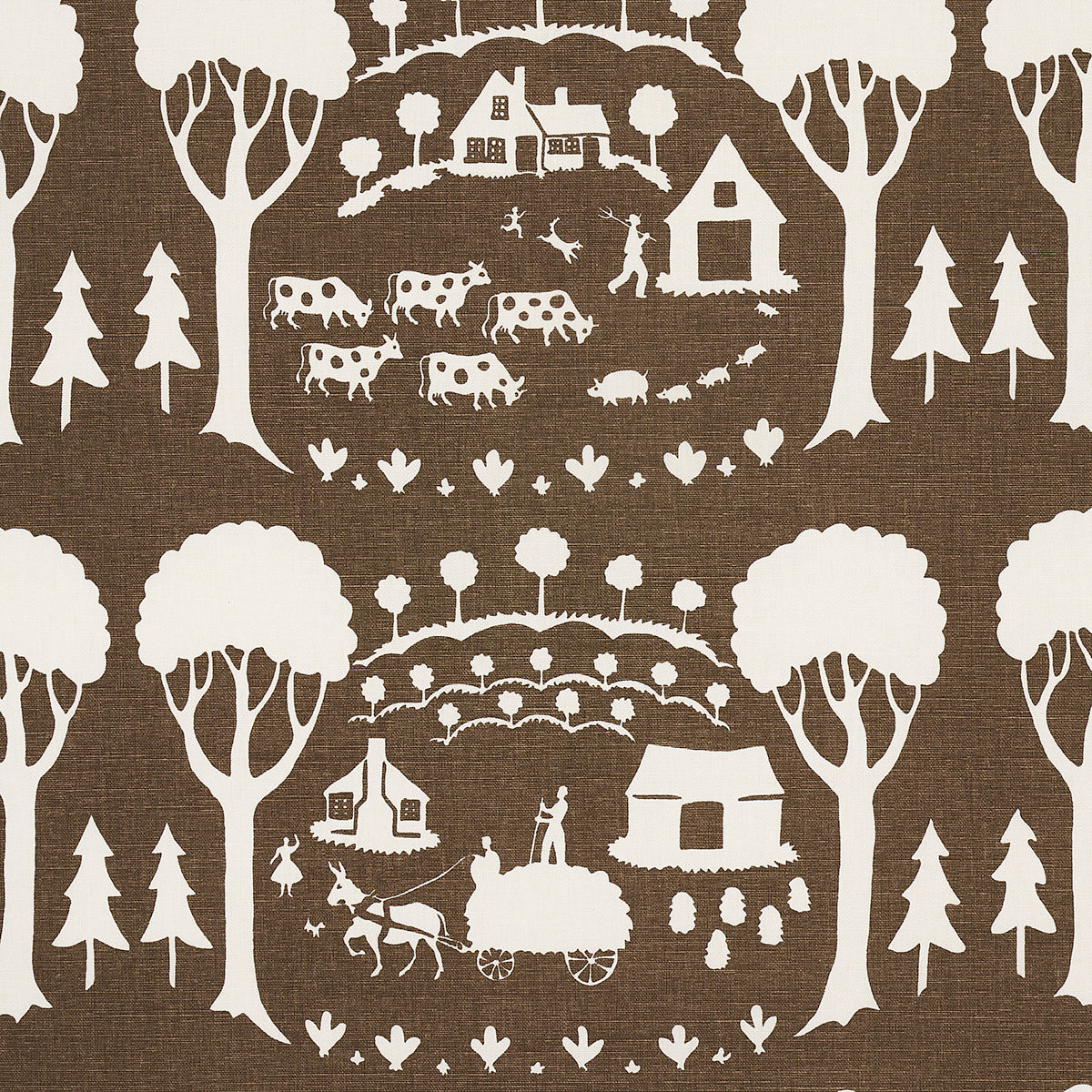 Purchase 180881 | Azulejos, Brown - Schumacher Fabric