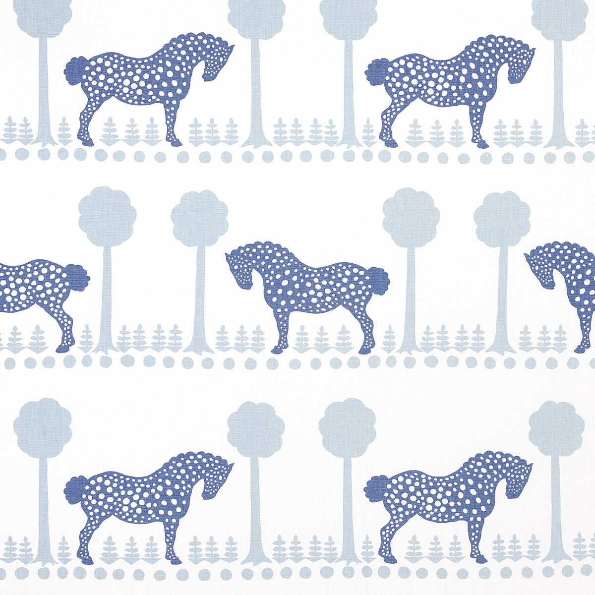 Purchase 180901 Polka Dot Pony, Blue by Schumacher Fabric