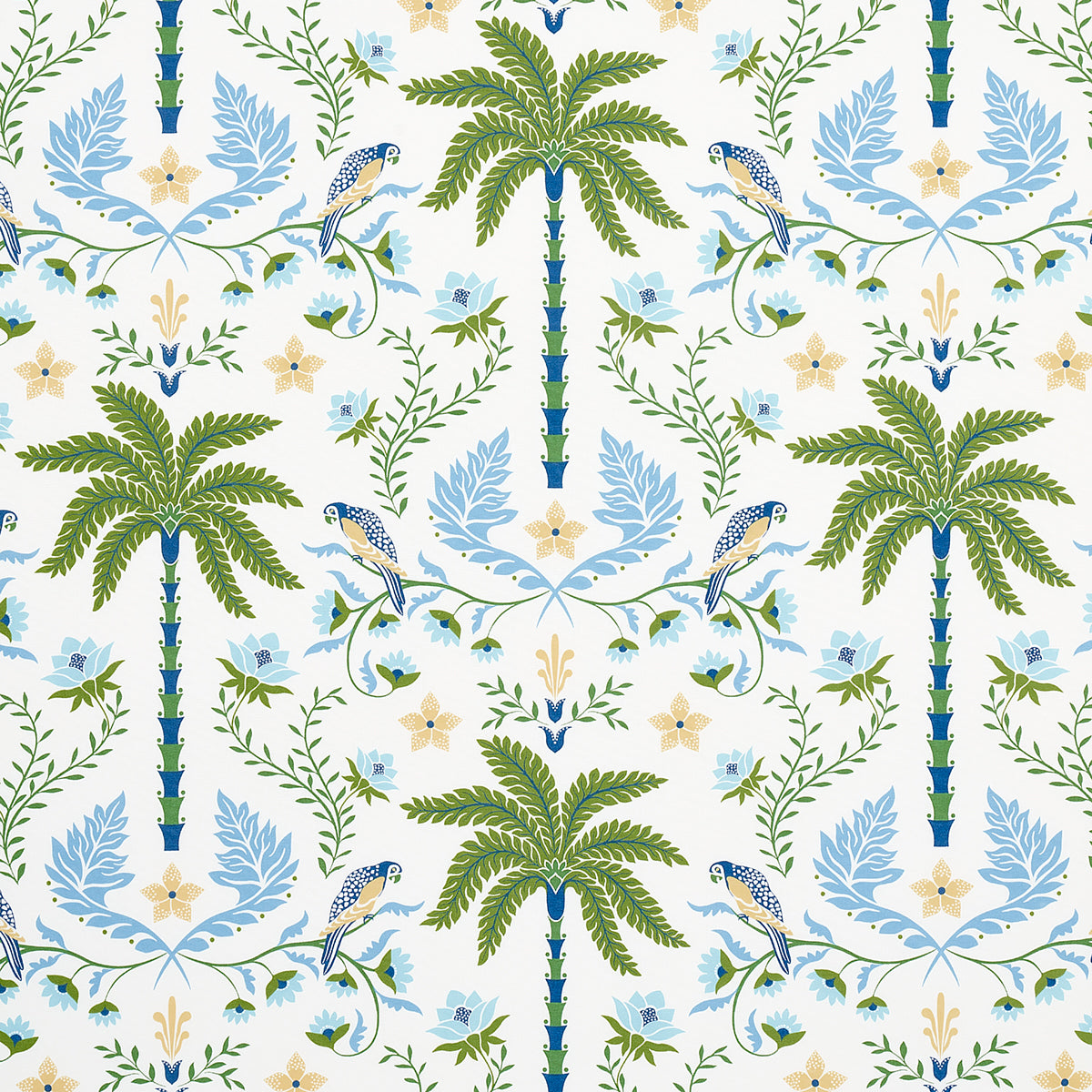 Purchase 180980 | Bouquet Toss, Blue & Green - Schumacher Fabric