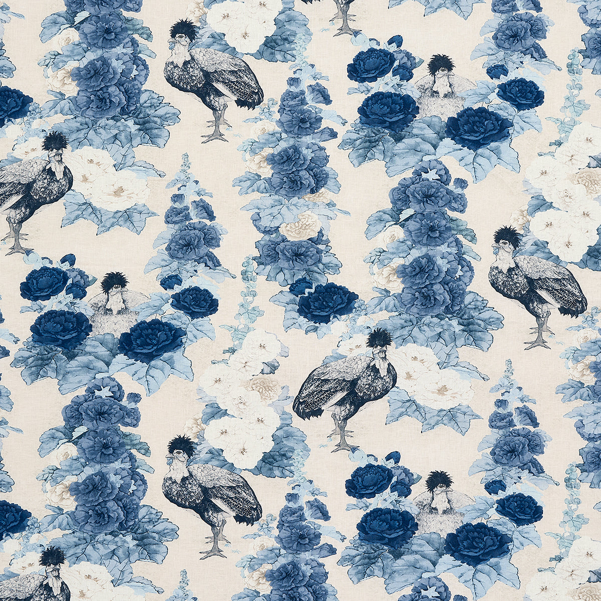 Purchase 181042 Lady Hollyhock, Delft by Schumacher Fabric